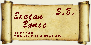 Stefan Banić vizit kartica